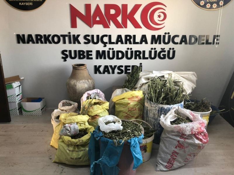 Kayseri’de 58 kilo esrar ele geçirildi
