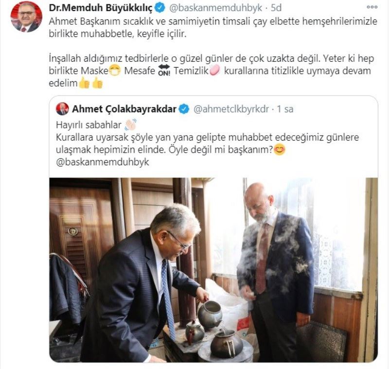 Başkanların, maskesiz ve yasaksız çay özlemi
