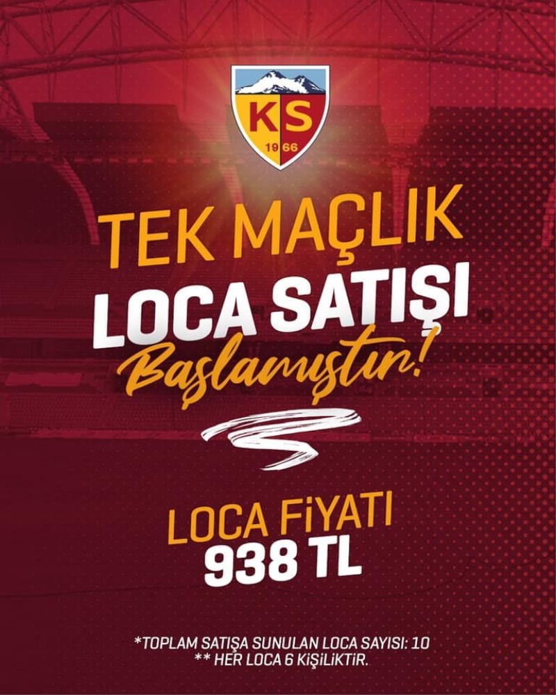 Kayserispor 10 loca satışa çıkardı
