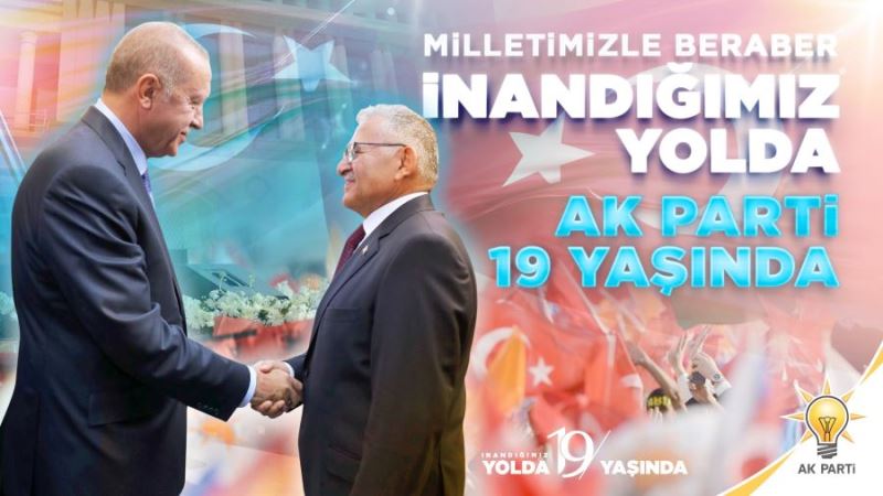 Başkan Büyükkılıç’tan “19. kuruluş yıldönümü” mesajı