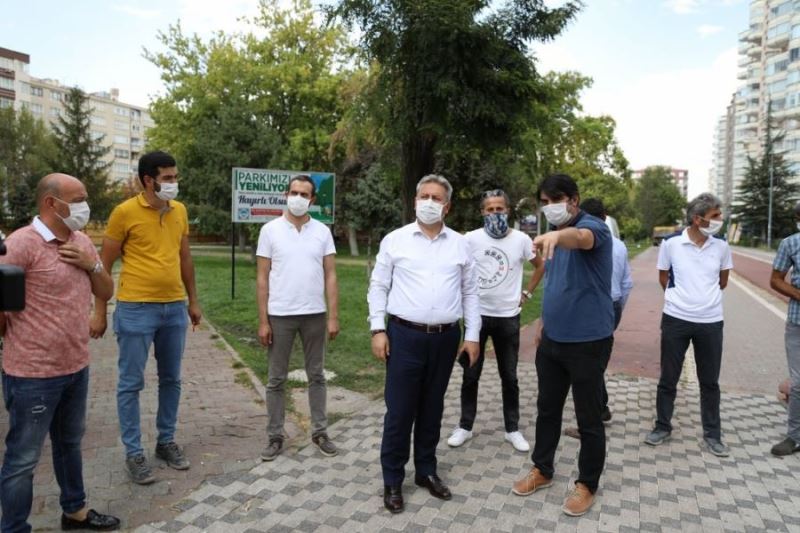 Başkan Palancıoğlu, Alparslan Parkı yenileme çalışması hakkında bilgiler aldı