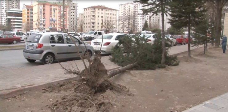 Kayseri’de şiddetli rüzgar