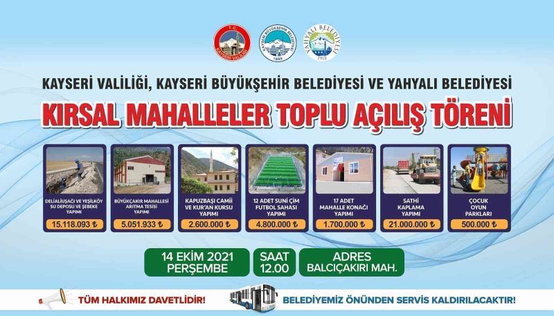 Büyükşehir öncülüğünde Yahyalı’ya 50 milyonluk yatırım
