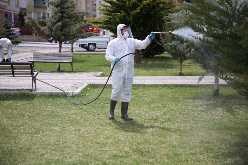 Melikgazi’de larva döneminde haşeratla mücadele başladı
