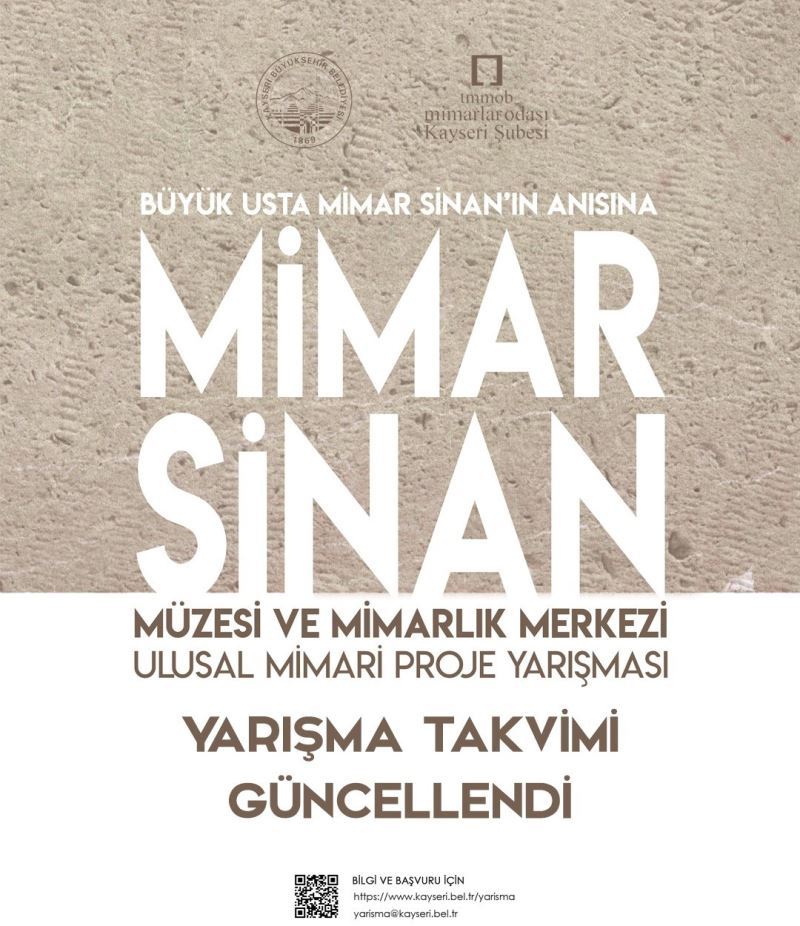 Mimarsinan Müzesi ve Mimarlık Merkezi Ulusal Mimari Proje Yarışma takvimi güncellendi
