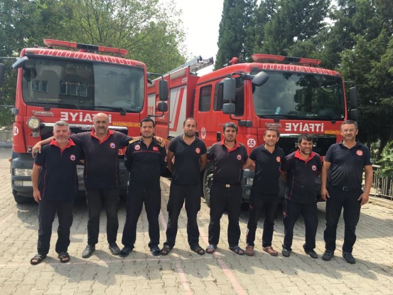 Kayseri itfaiyesi Muğla’da termik santrali koruyor
