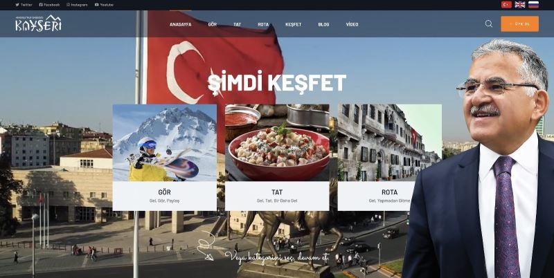 Büyükşehir’den turizm rehberi gibi web sitesi
