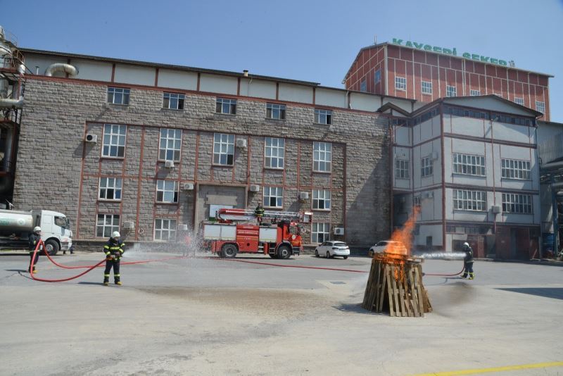 Kayseri Şeker’de acil durum ve yangın tatbikatı
