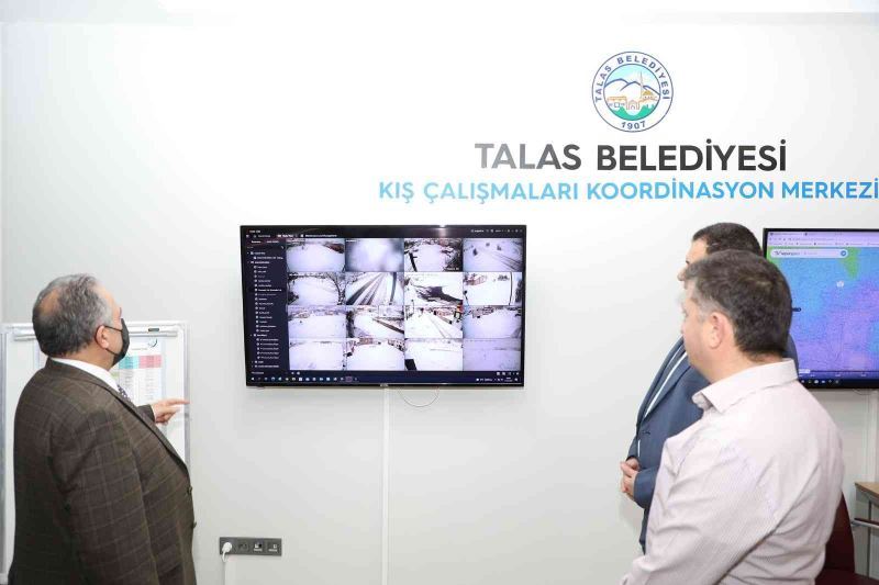 Talas’ta kış çalışmaları bu merkezden koordine ediliyor
