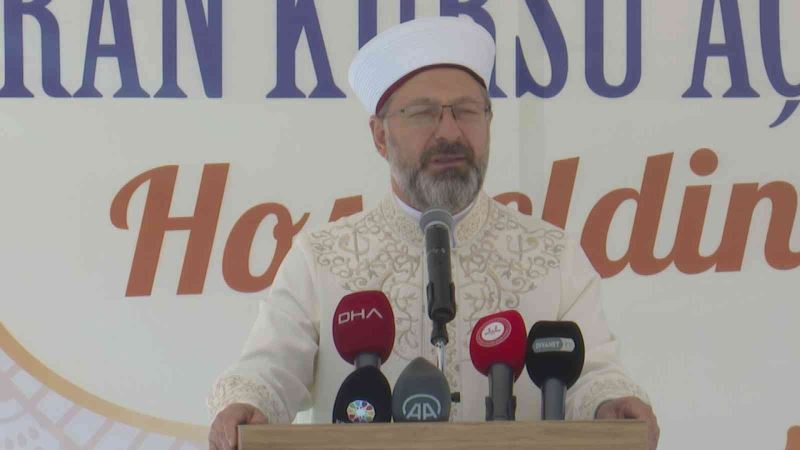 Diyanet İşleri Başkanı Erbaş: “Kur’an kurslarında vatanını, milletini ve dinini seven gençler yetiştireceğiz”
