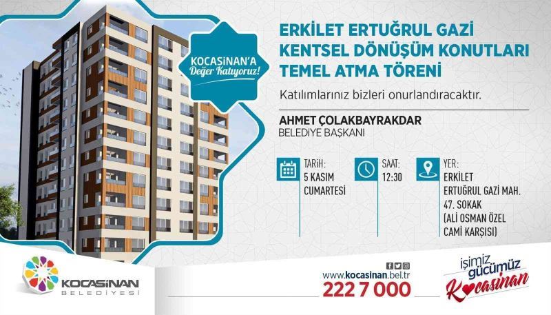 Kocasinan, Ertuğrulgazi Mahallesi’nde dönüşümle örnek olacak
