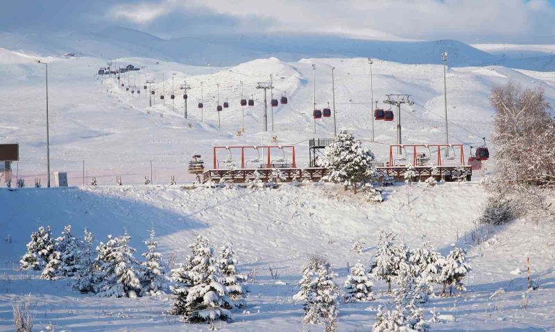 Erciyes’te kar kalınlığı 40 santimi buldu
