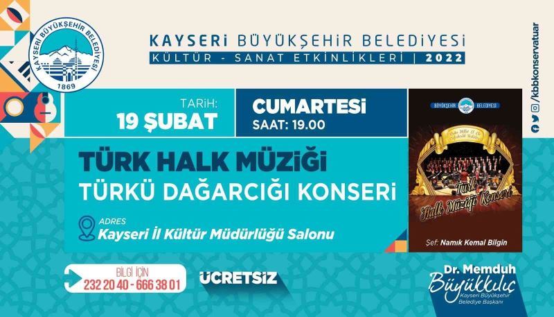 Büyükşehir ’Türkü Dağarcığı’ Konseri düzenleyecek
