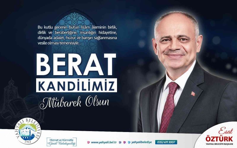 Başkan Öztürk: “Berat gecesi muhasebe yaparak, tefekkür etmeliyiz”
