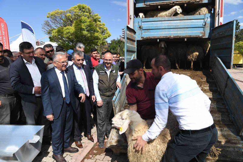 Başkan Büyükkılıç, 13 milyon TL’lik projede 3 bin 200 adet küçükbaş hayvan dağıttı
