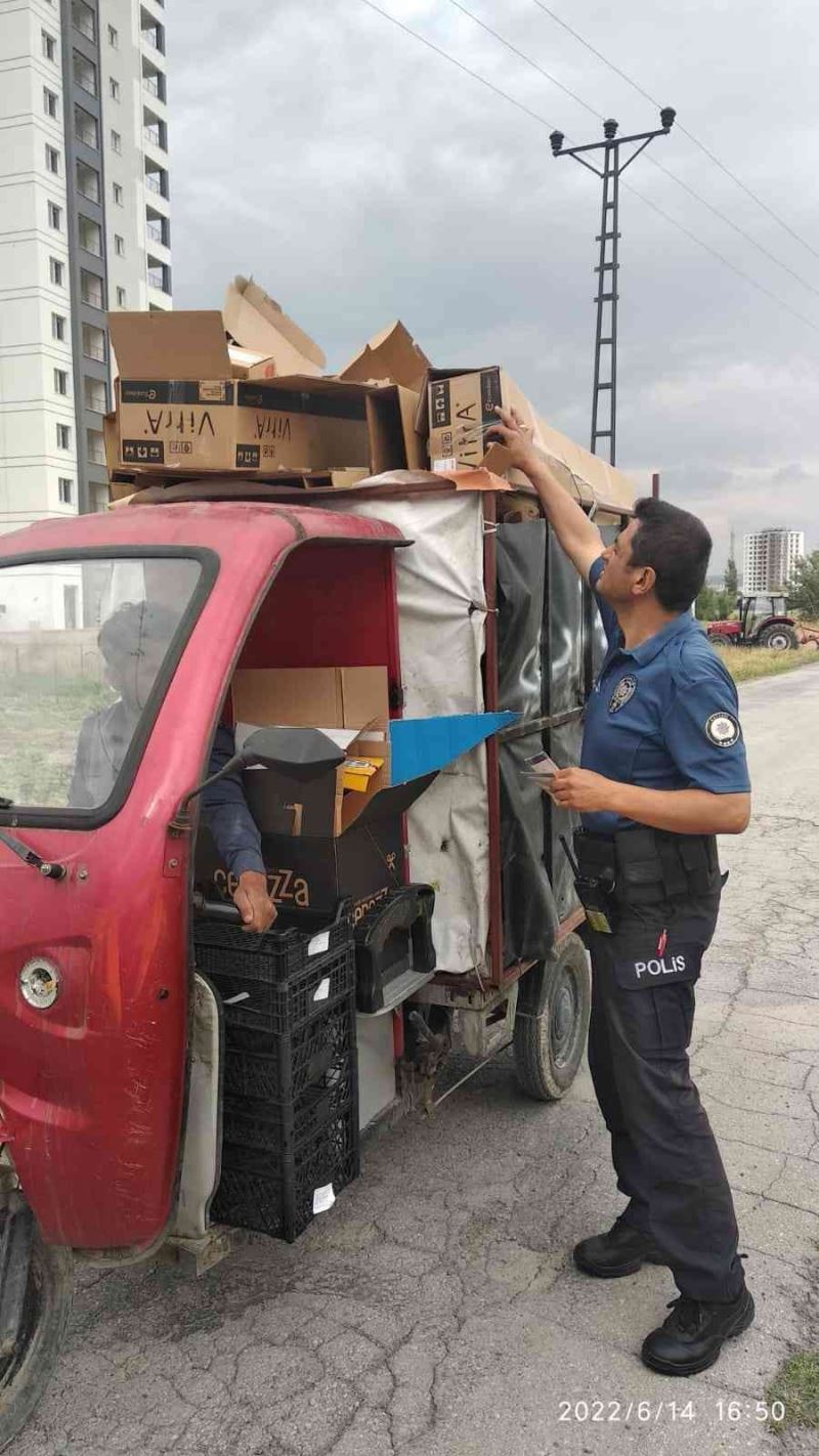 Kayseri’de hurda toplayıcılarına denetim
