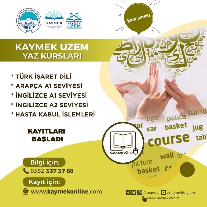 KAYMEK UZEM’in kurs kayıtları başladı
