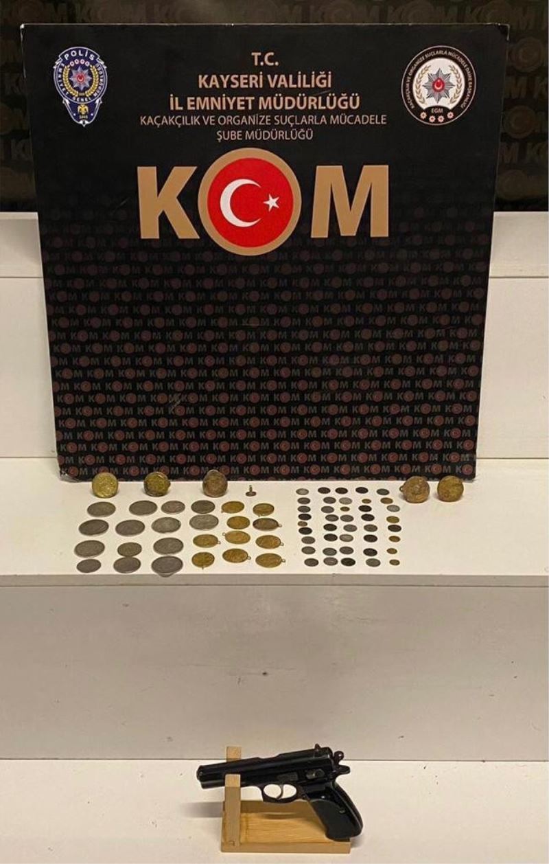 Kayseri’de 70 parça tarihi eser ele geçirildi
