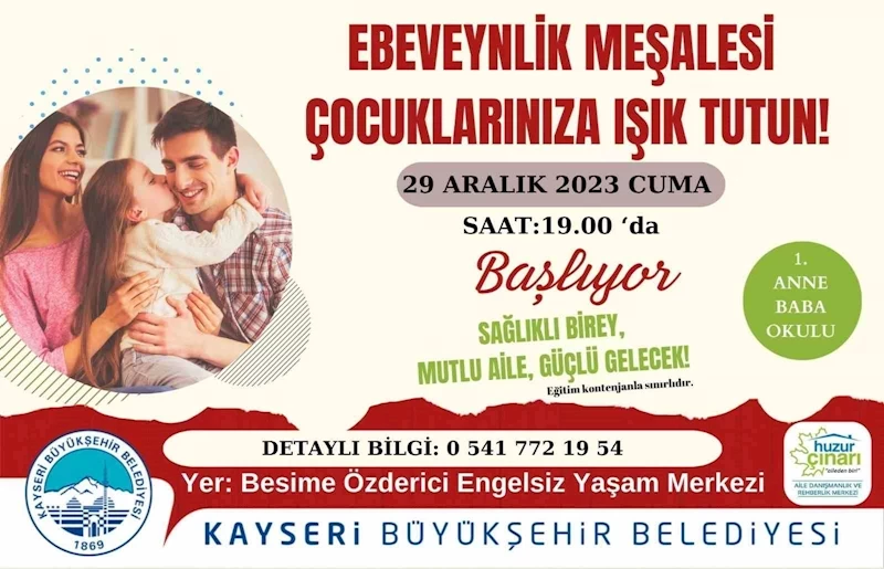 KAYMEK’ten ’Ebeveynlik Meşalesi: Çocuklarınıza Işık Tutun’ Eğitim Programı
