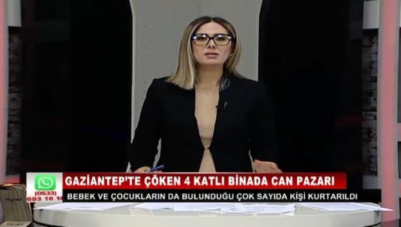 Depreme canlı yayında yakalandı, spikerin zor anları kamerada