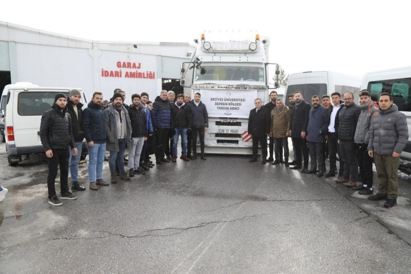 ERÜ’nün deprem bölgesine desteği sürüyor
