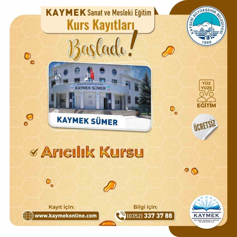 Büyükşehir KAYMEK’ten arıcılık kursu
