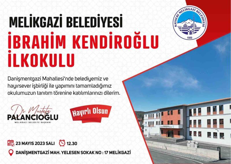 İbrahim Kendiroğlu İlkokulu’nun tanıtım töreni yapılacak
