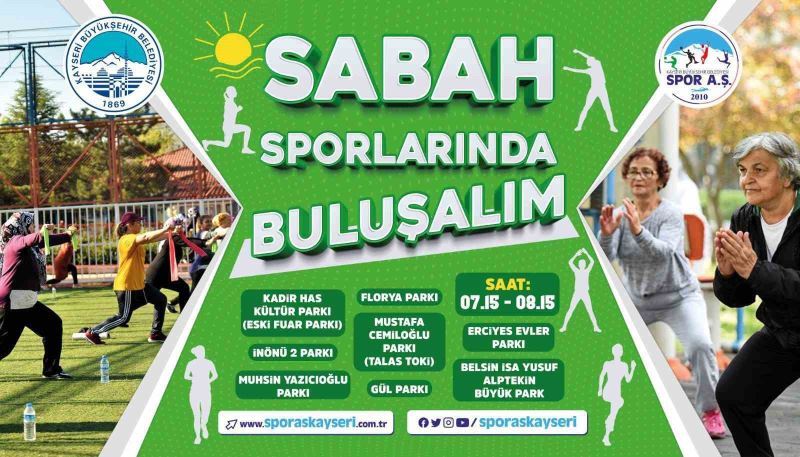 Kayserililer, Spor A.Ş. ile sabah sporunda buluşuyor
