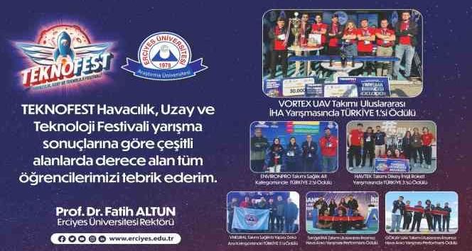 ERÜ’lü öğrencilerin TEKNOFEST başarısı