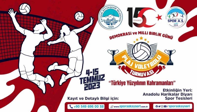 Büyükşehir Spor A.Ş.’den 15 Temmuz’a özel plaj voleybolu turnuvası
