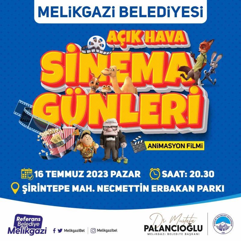 Melikgazi’de Açık Hava Sinema Günleri Başlıyor
