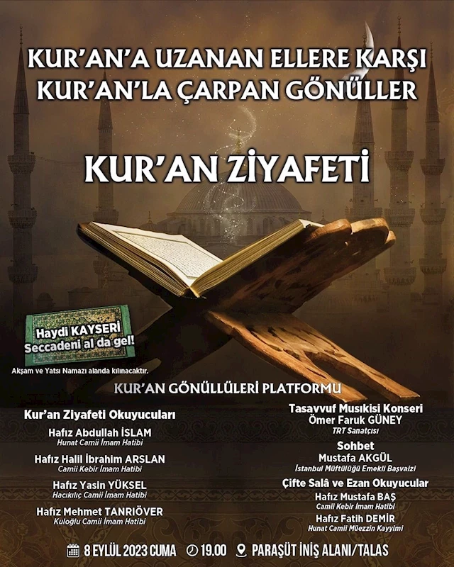 Kayserililer Kur’an ziyafetinde buluşacak
