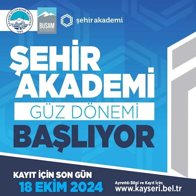 BÜSAM Şehir akademisi 2024 Güz Dönemi kayıtları sürüyor
