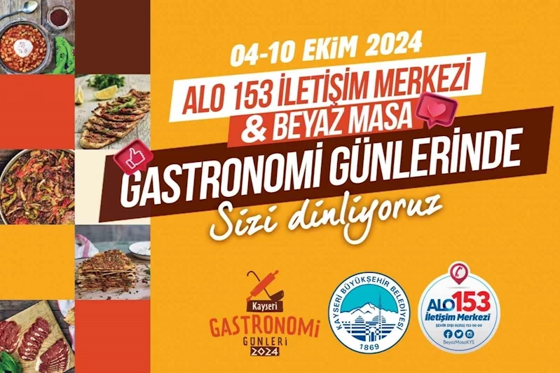 Alo 153 ve Beyaz Masa, Gastronomi Günleri’nde vatandaşı dinleyecek
