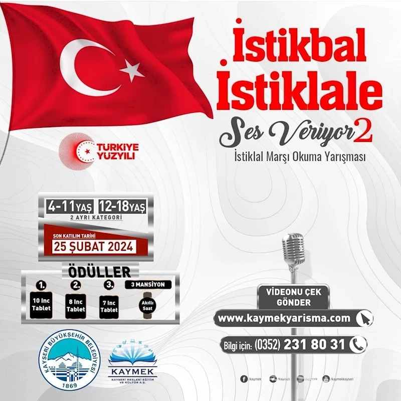 İstiklal Marşı Okuma Yarışması’na başvuru için son günler
