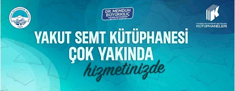 Büyükşehir’in 13’üncü kütüphanesi yolda
