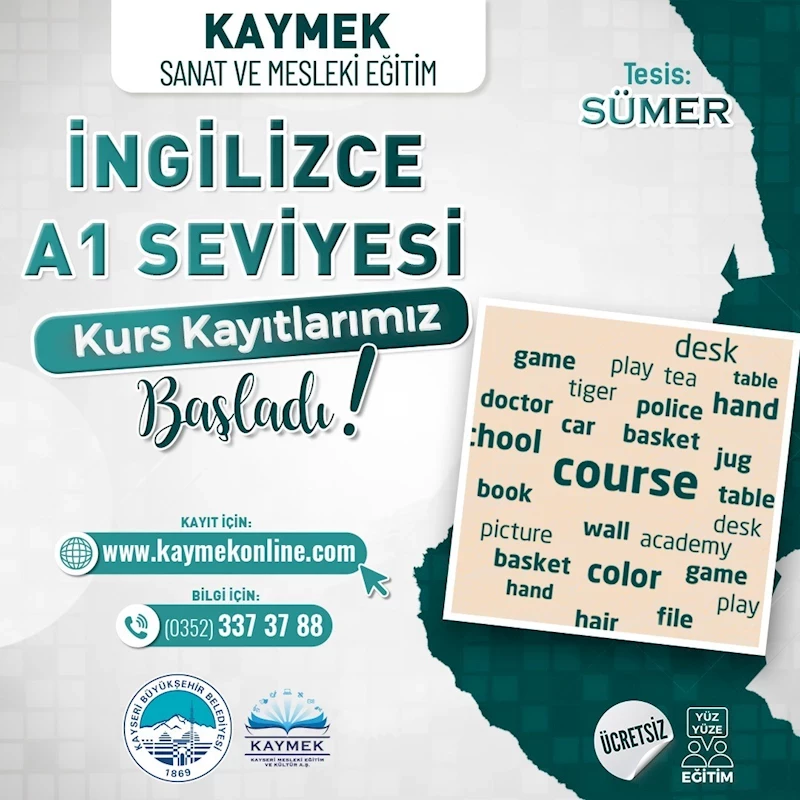 KAYMEK, İngilizce ve Arapça Kursu kayıtlarını başlattı
