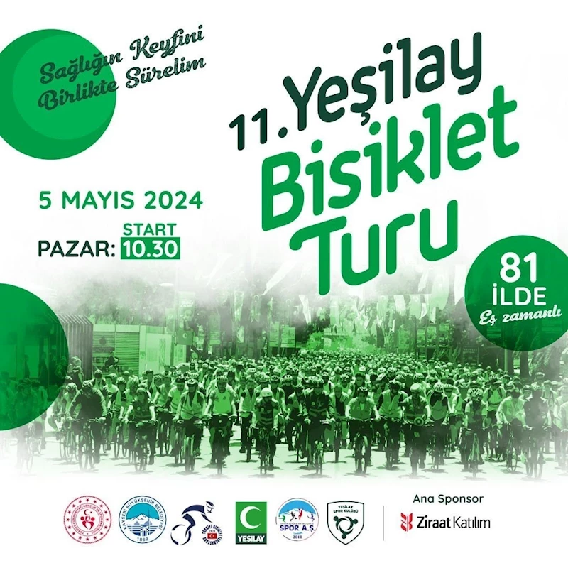 11. Yeşilay Bisiklet Turu 5 Mayıs Pazar günü düzenlenecek
