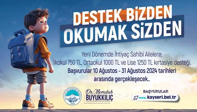 Büyükşehir’in kırtasiye desteği için başvurular başladı
