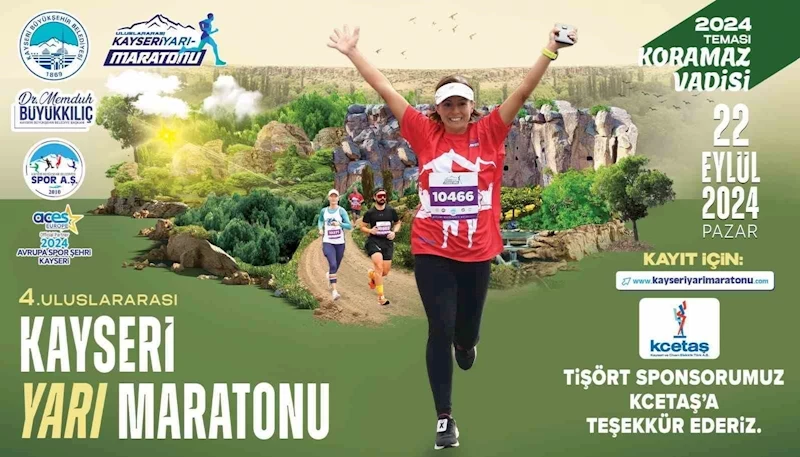 Koramaz Vadisi temalı Kayseri yarı maratonunda geri sayım başladı
