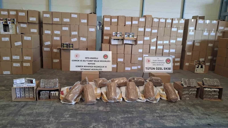 Kayseri’de 2 milyon TL’lik kaçak  ürün yakalandı
