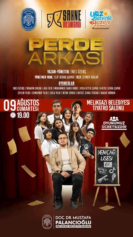 Melikgazi’de perde arkası tiyatro oyunu sahnelenecek
